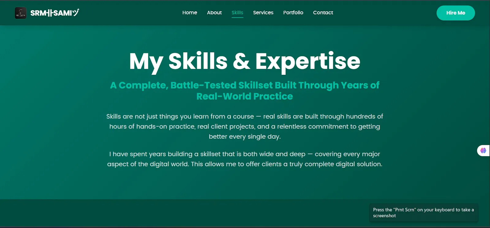 My Personal Portfolio Website SRM卝SAMIヅ screenshot 3