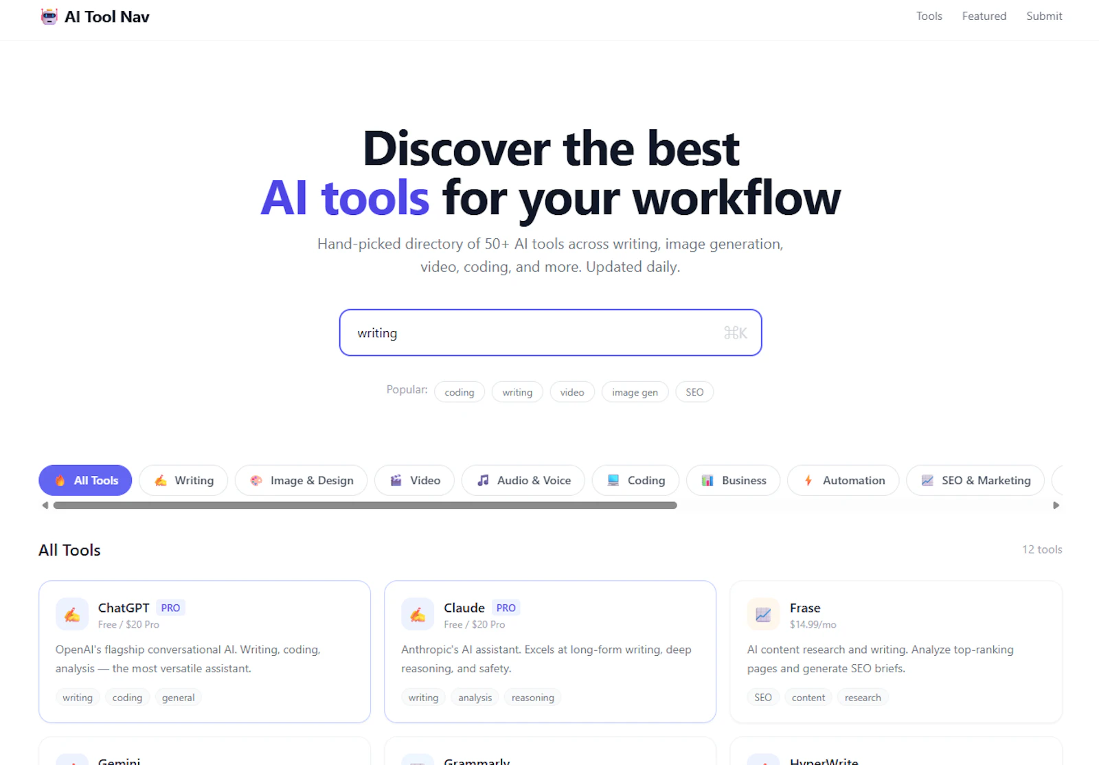 AI Tool Nav screenshot 1