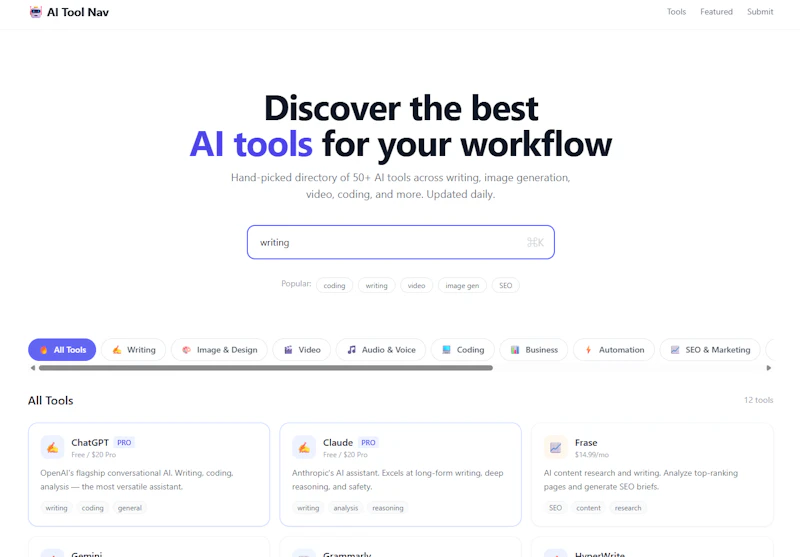 AI Tool Nav screenshot 1