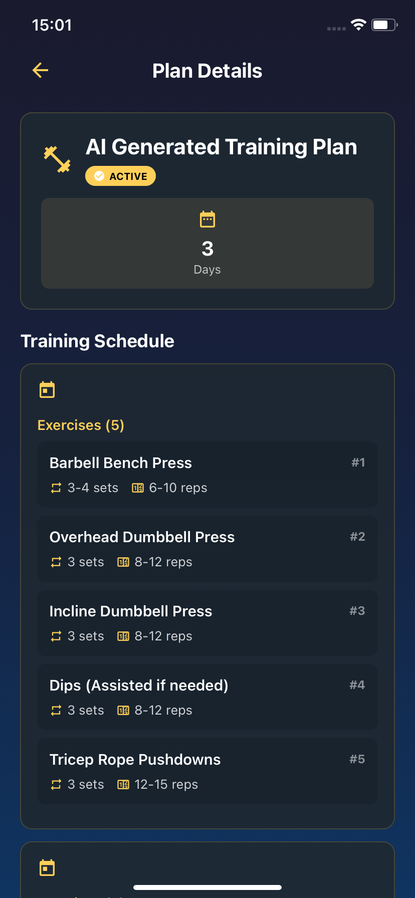 SensAI.PT - AI personal trainer - Screenshot 2 showing product features and functionality