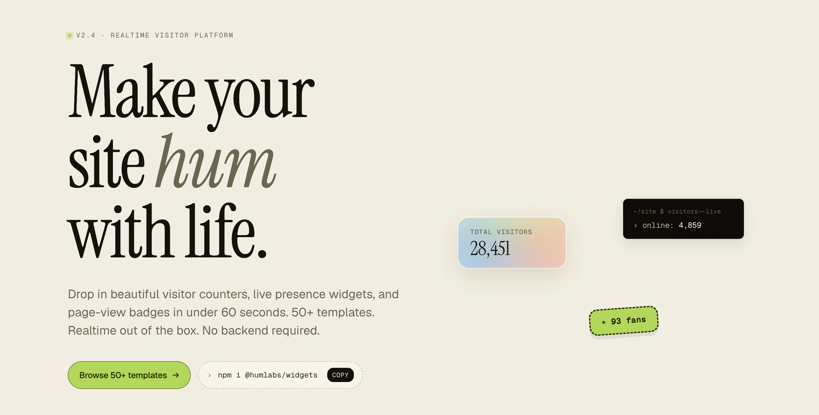 Hum screenshot 1