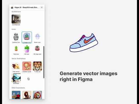 startuptile Hippo AI-An infinite vector icons & illustrations library for Figma