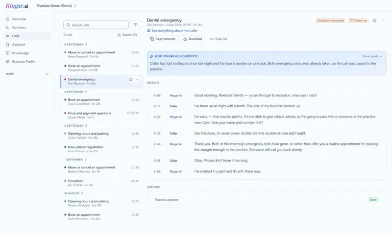 Ringar AI screenshot 2