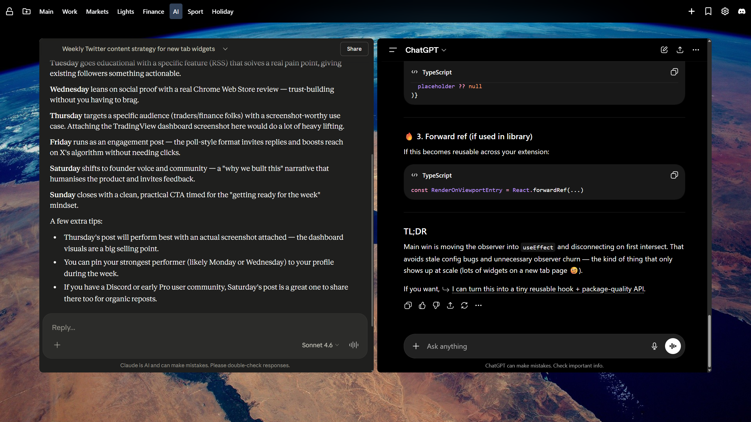 New Tab Widgets gallery image