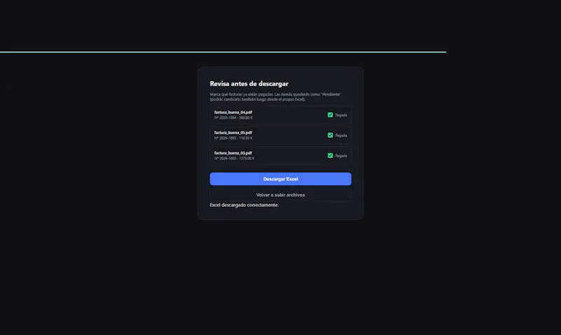 Extractor de Facturas screenshot 2