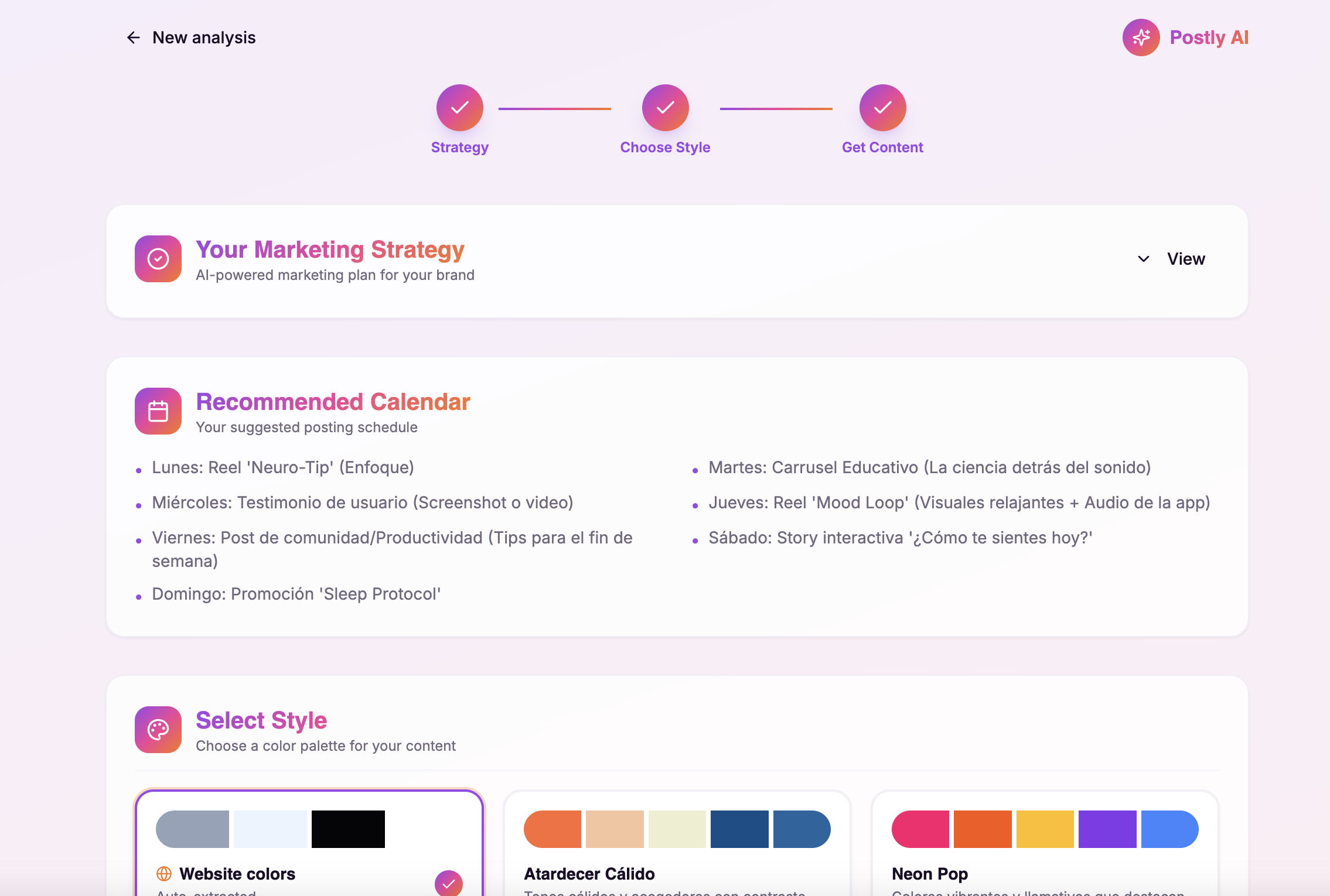 Postly-ai - Screenshot 3 showing product features and functionality