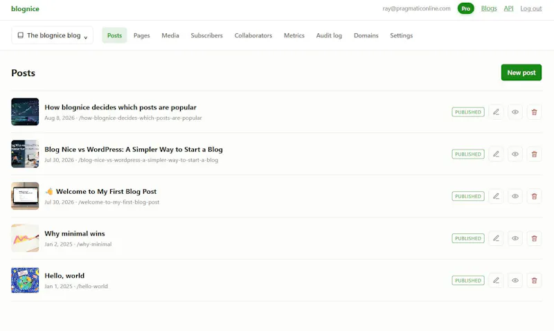 blognice screenshot 3