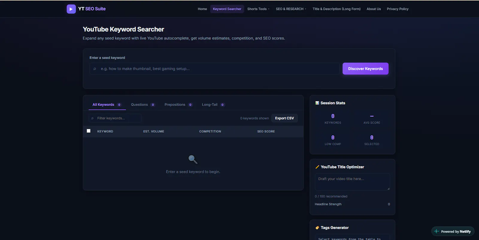 YT SEO Suite screenshot 1