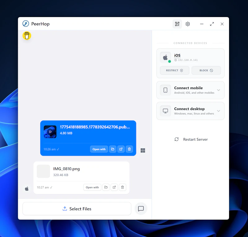 PeerHop screenshot 3