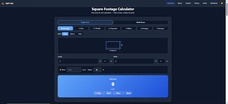 Square Footage Calculator screenshot 9