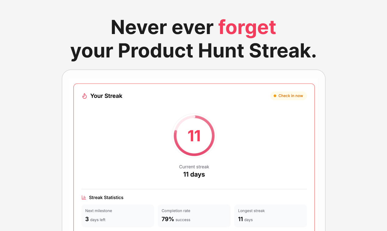 Streak Hunter Reminder