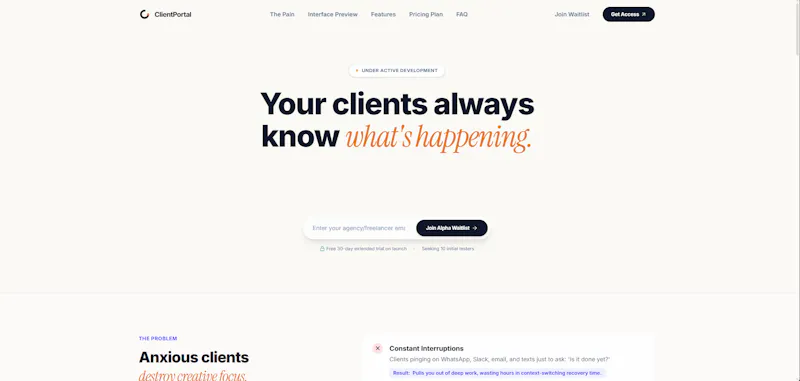 ClientPortal screenshot 1