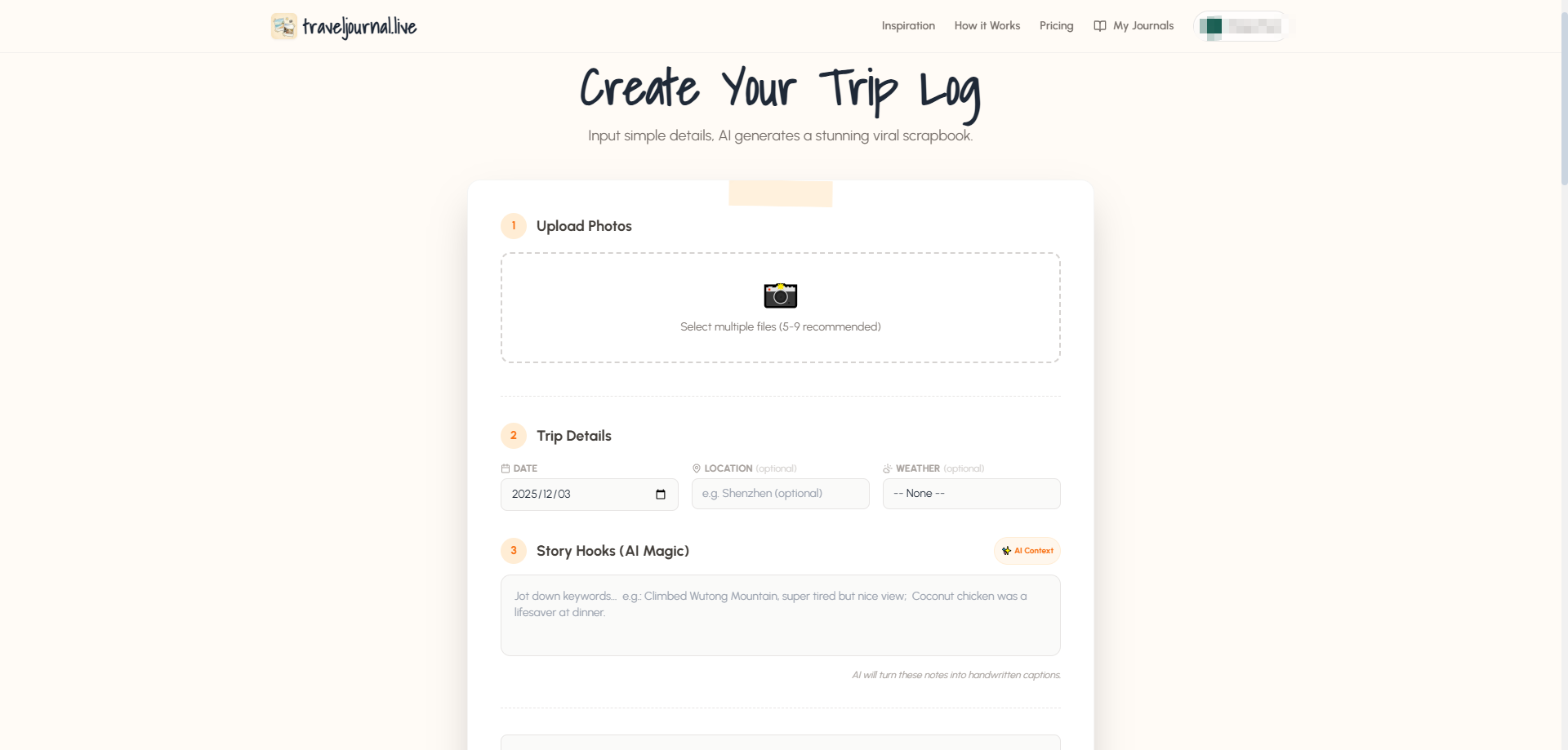 Travel Journal Live - Main product screenshot demonstrating key features and user interface