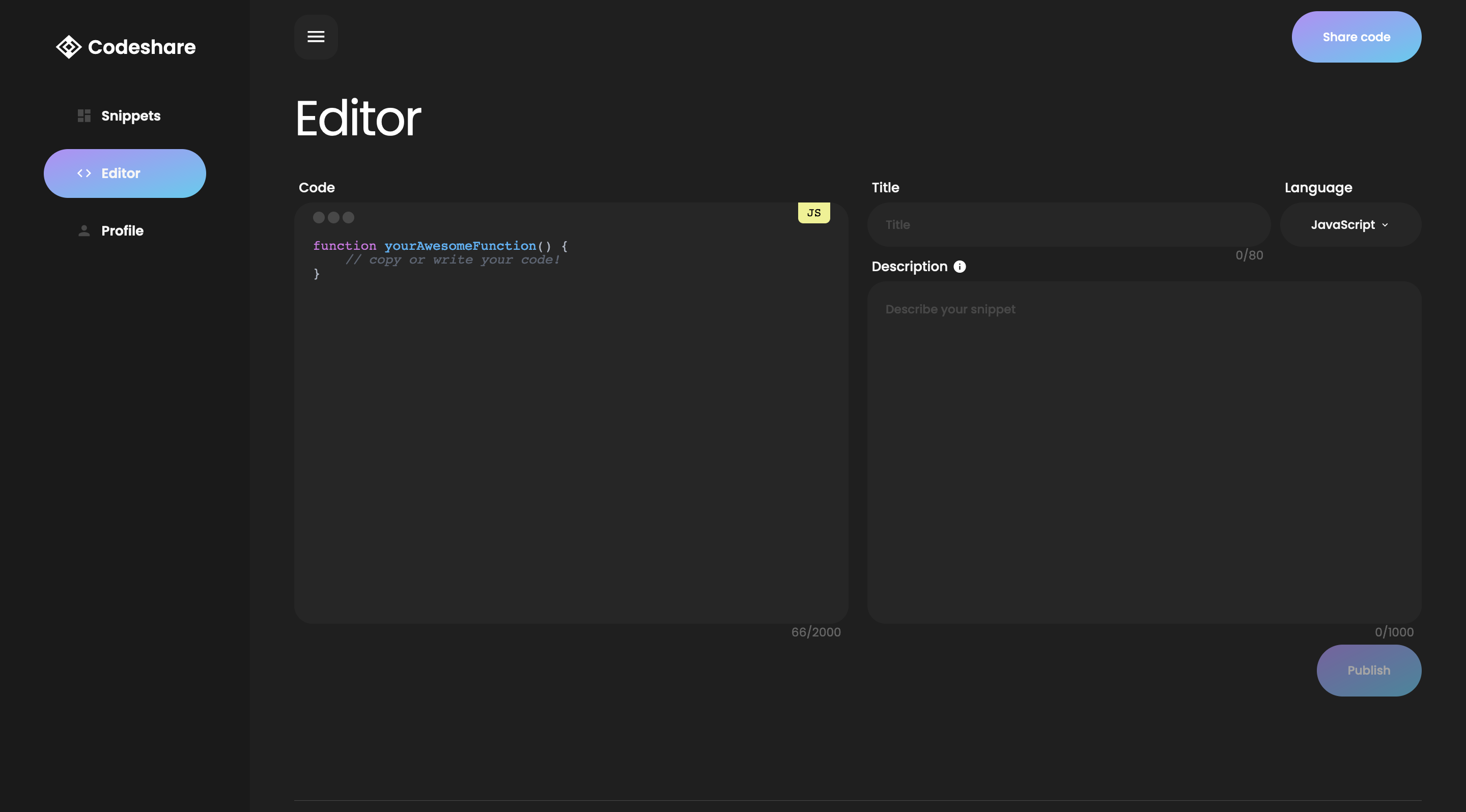 Codeshare gallery image