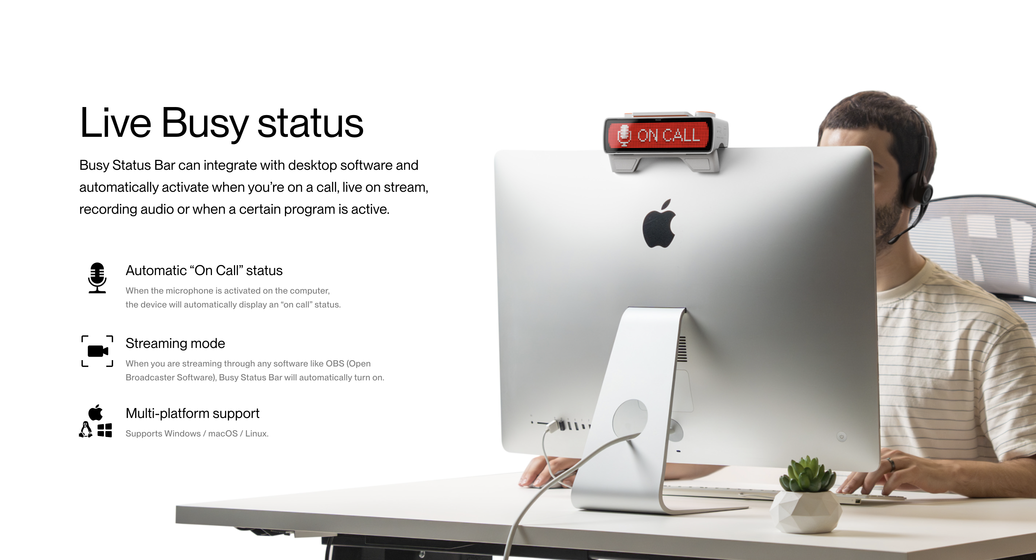 Beschäftigte Statusleiste - Open-Source-Gerät mit geschäftigem Zustand, Pomodoro-Timer mehr Medien 5