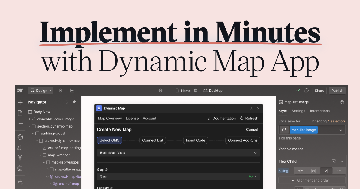 Dynamic Map for Webflow [Version 1.0] gallery image