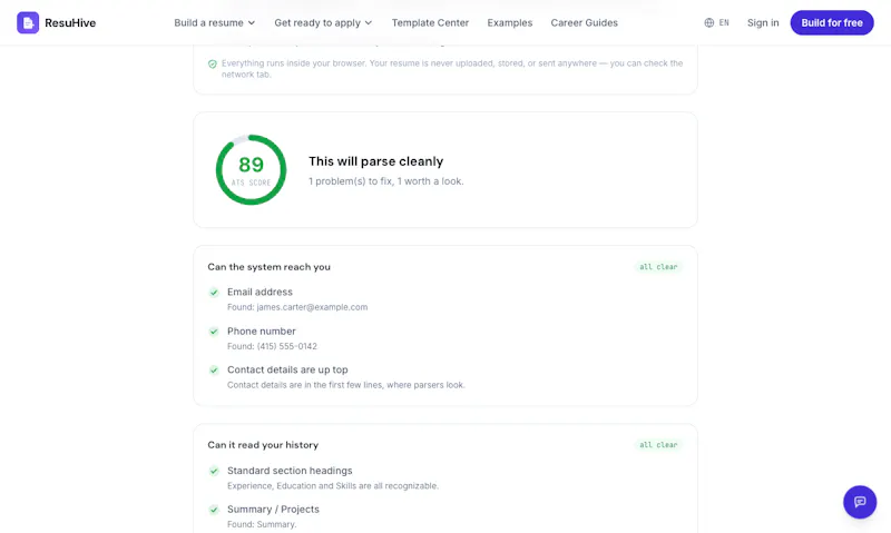 ResuHive screenshot 2