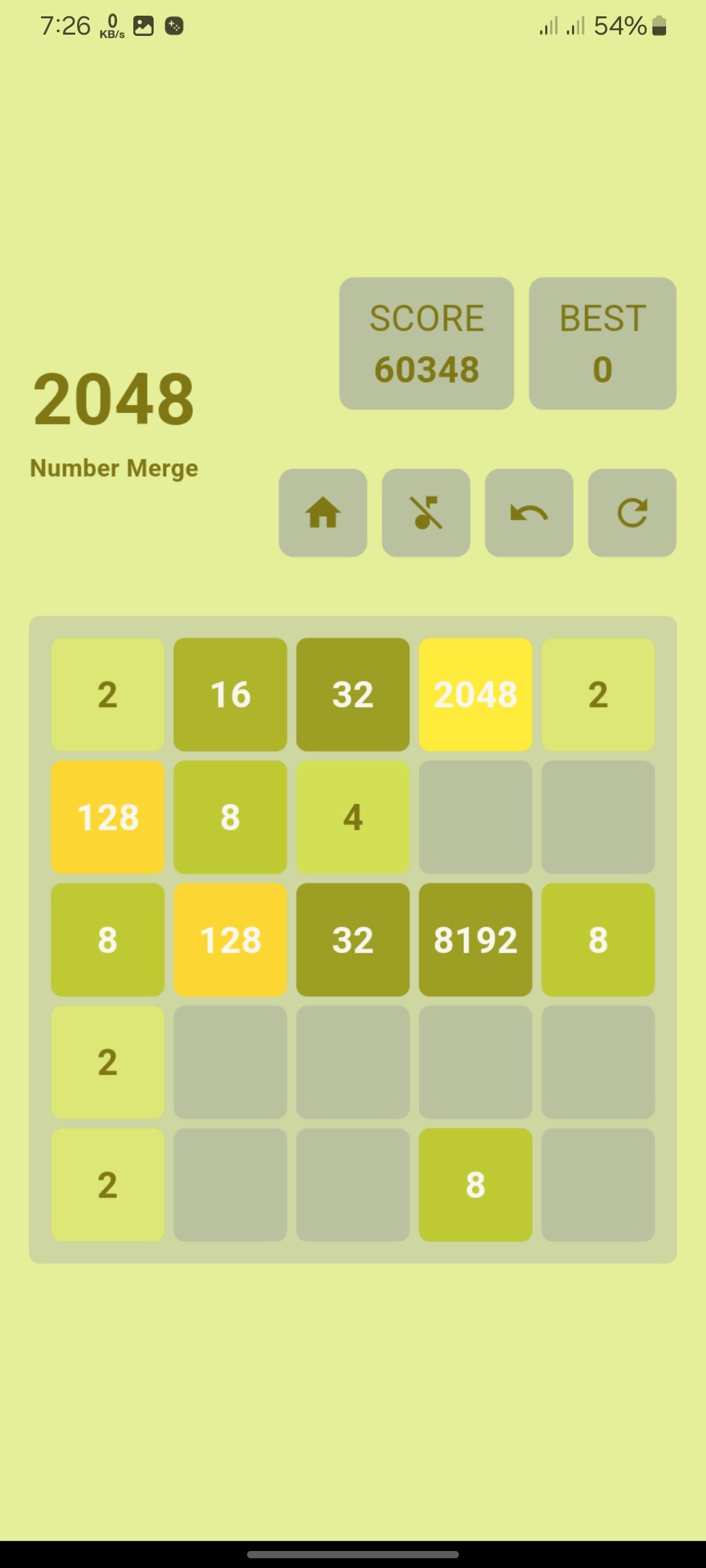 Media 2048: nombor gabungan 4
