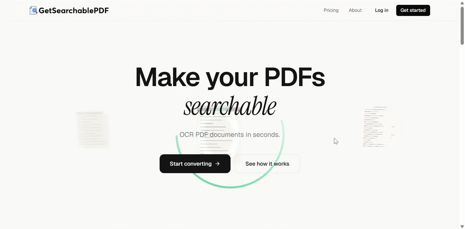 GetSearchablePDF 제품 배너