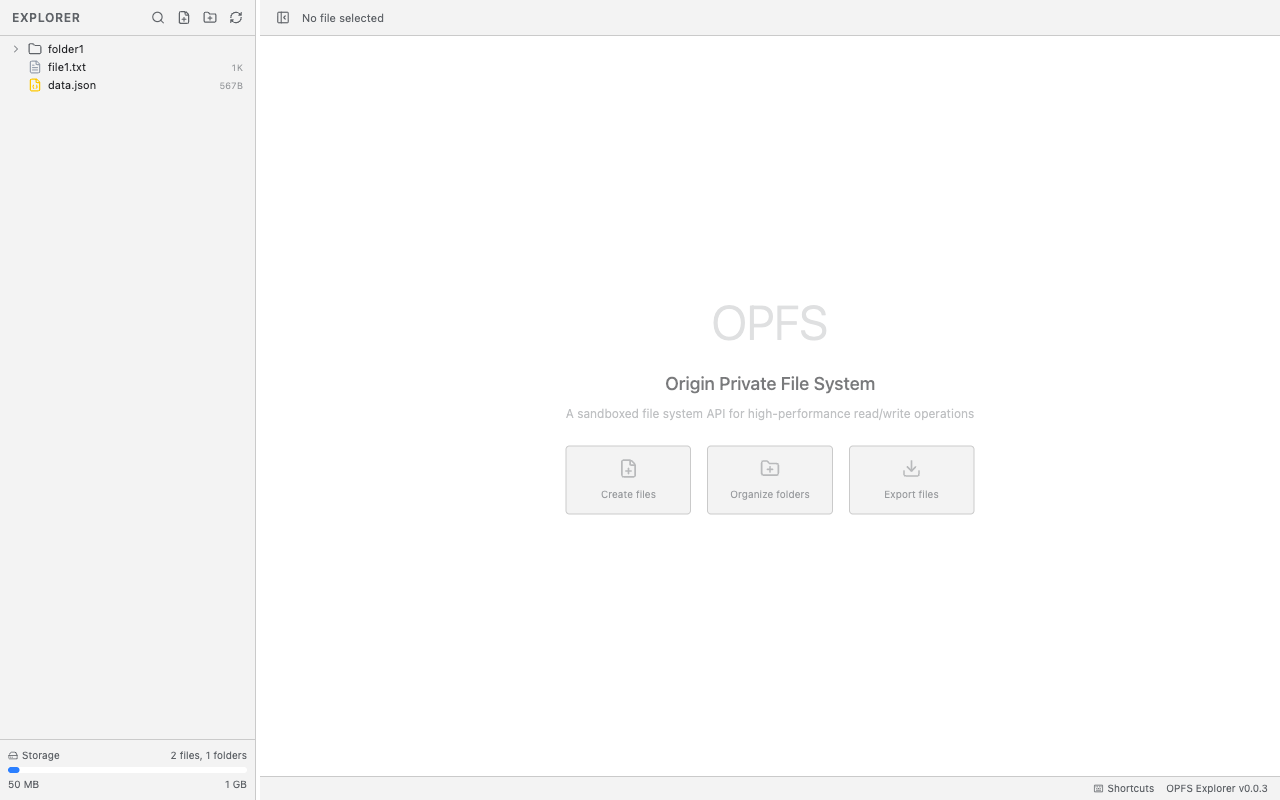 OPFS Explorer gallery image