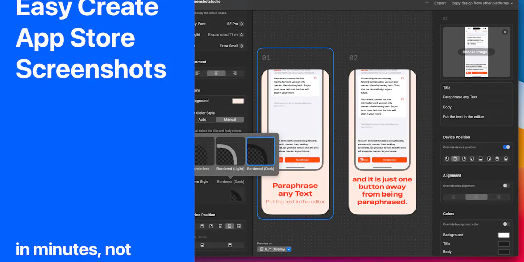 Catwalker Screenshot Maker Screenshot Studio: App Store Screenshot Maker | Product Hunt