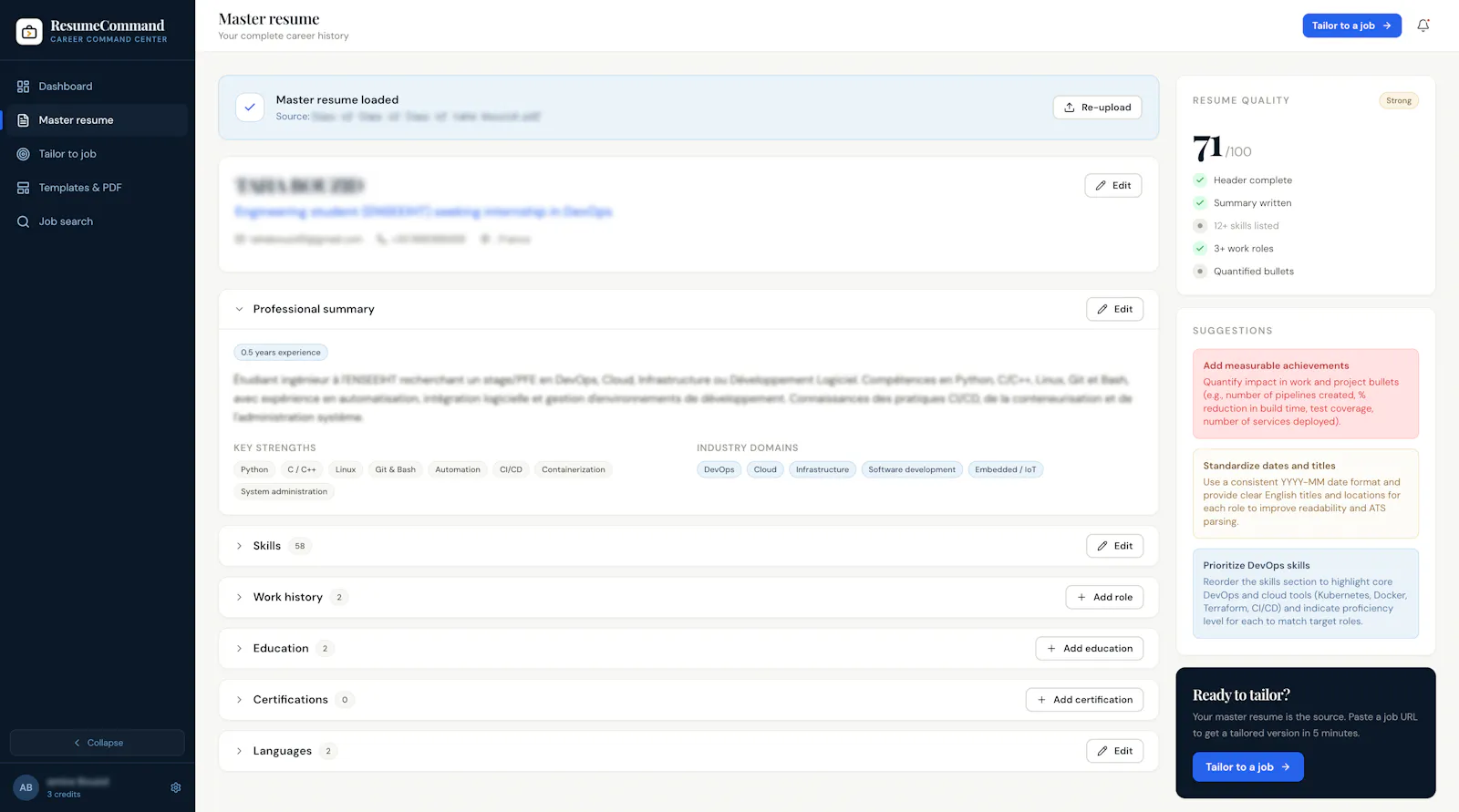 ResumeCommand screenshot 3