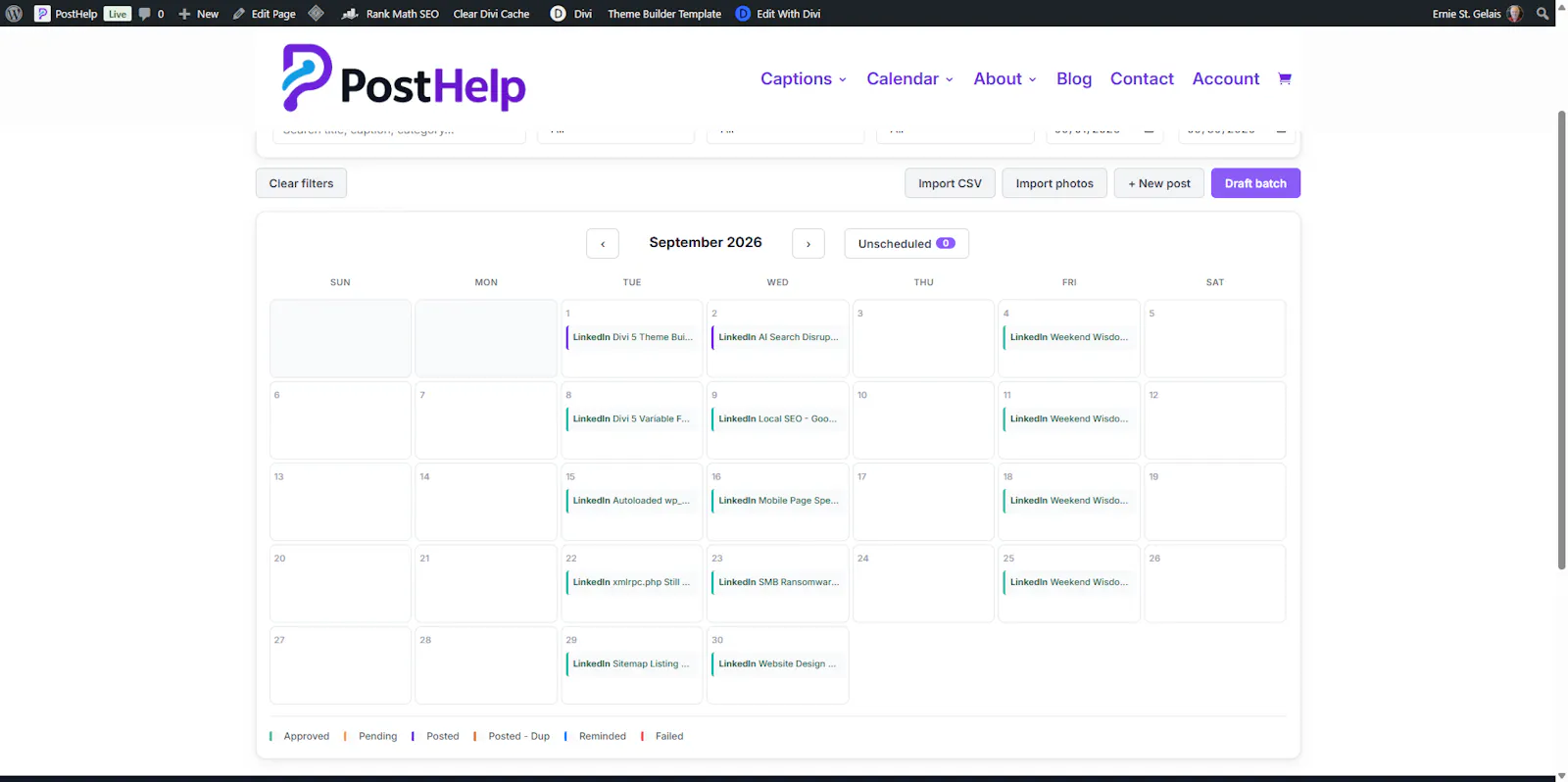 PostHelp Calendar screenshot 4