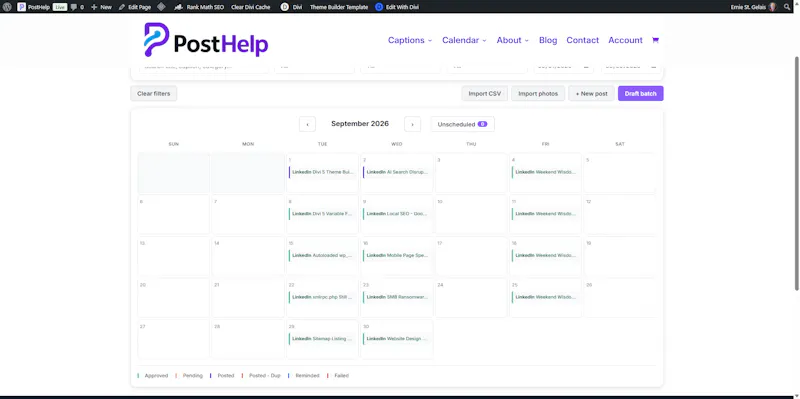 PostHelp Calendar screenshot 4