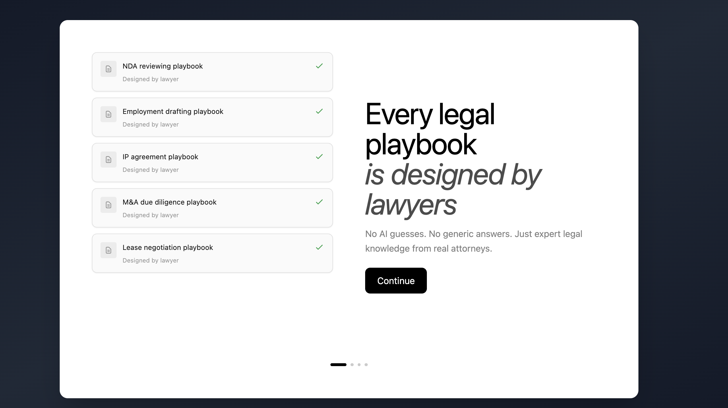 Lumos - Legal AI for startups - Main product screenshot demonstrating key features and user interface