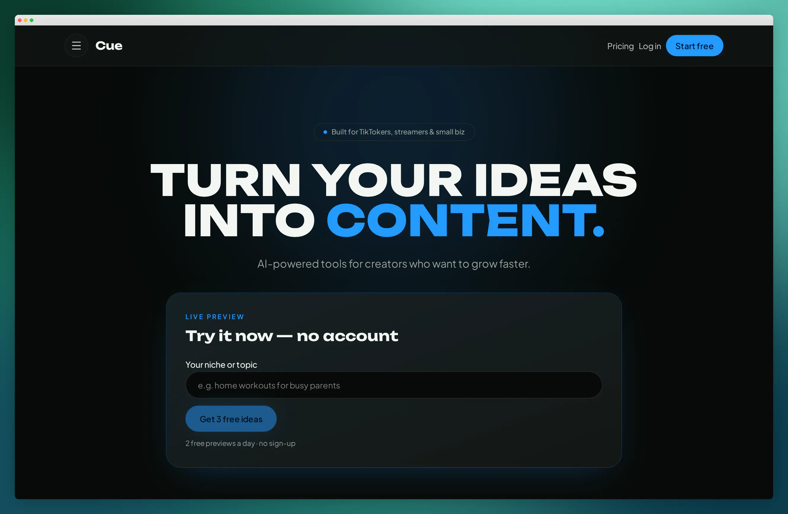 Cue For Creators