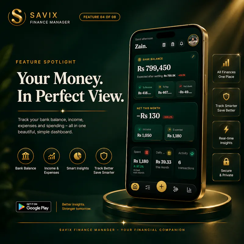 Savix — Track Expenses, Budget Smarter screenshot 1