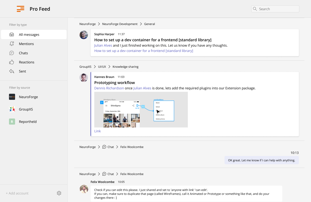 Pro Feed - Multi -Teams Chat Feed media 1