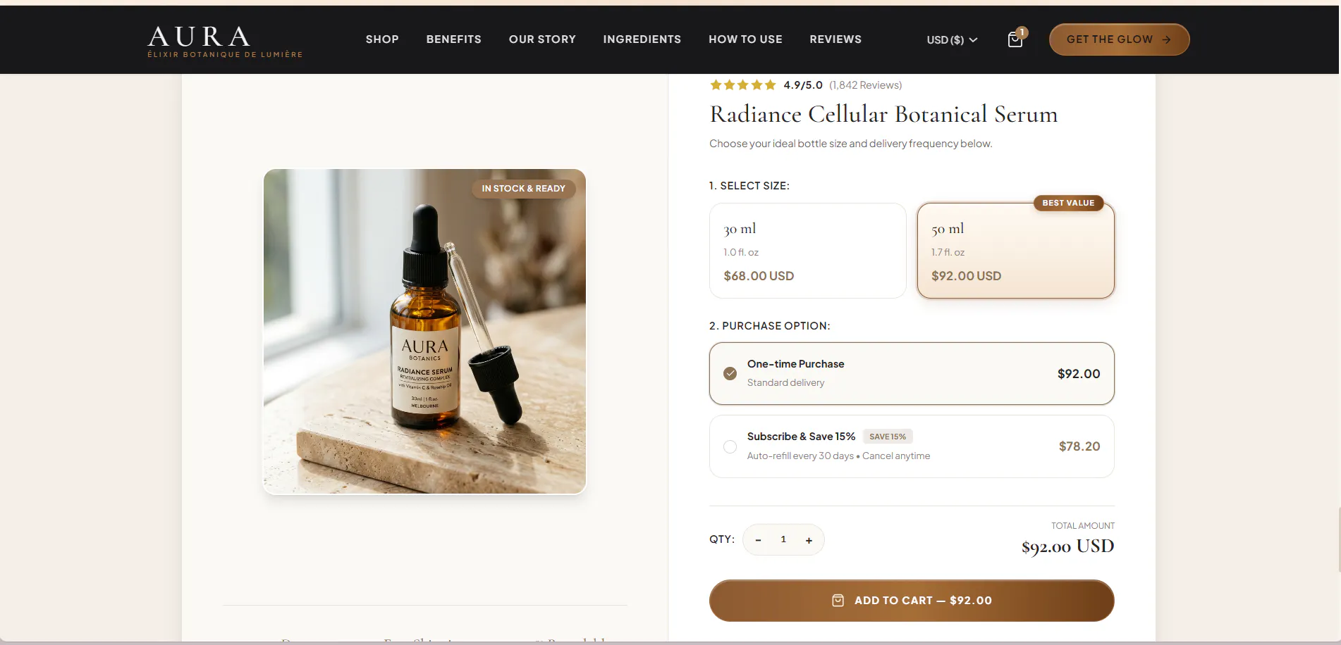 Luxury Skincare Landing Page gallery image