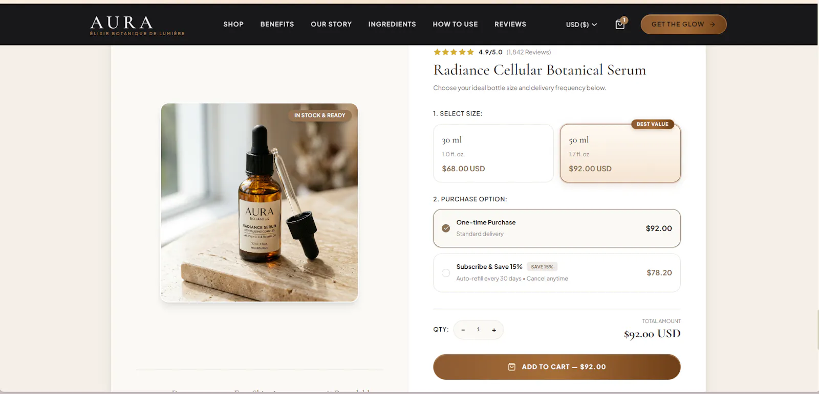 Luxury Skincare Landing Page screenshot 4