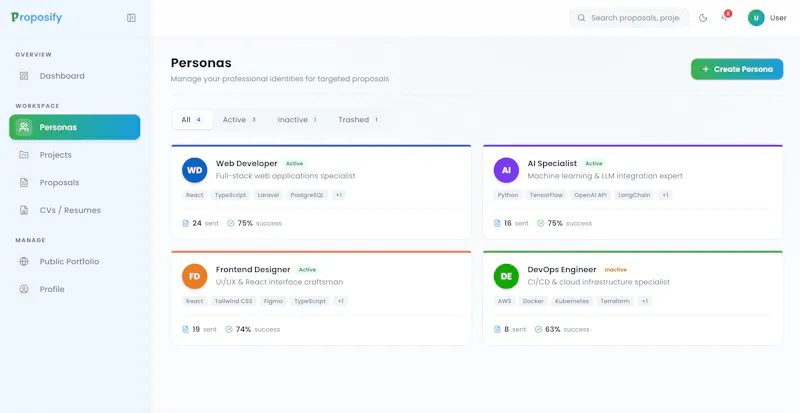 Prozilio screenshot 2