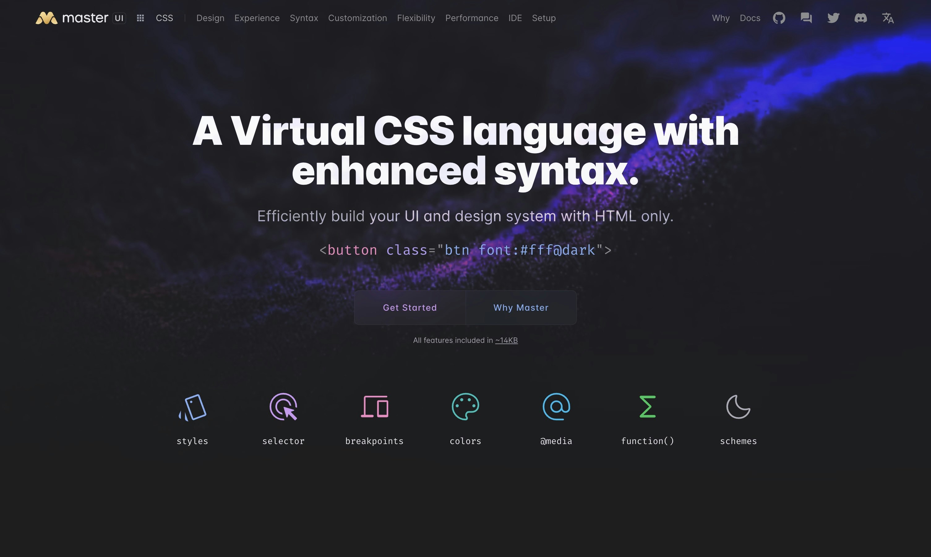 마스터 CSS - 강화 된 구문이있는 가상 CSS 언어. 미디어 1
