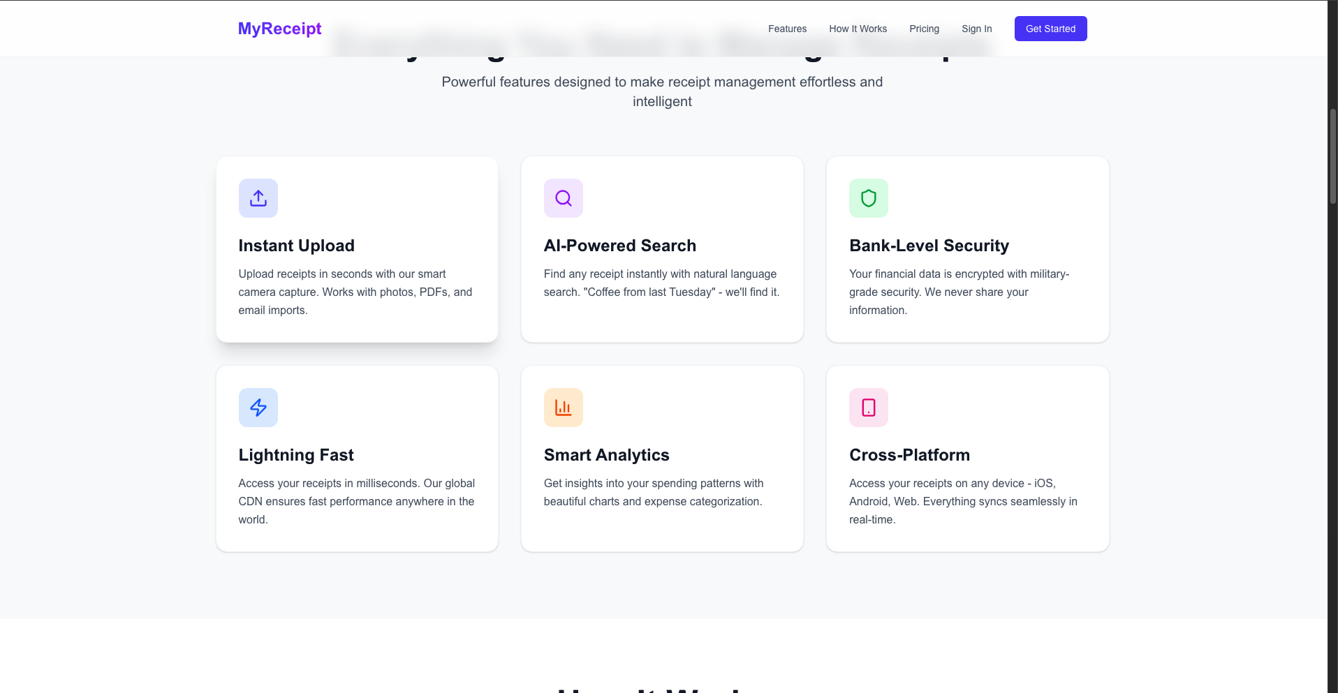 MyReceipt - Main product screenshot demonstrating key features and user interface