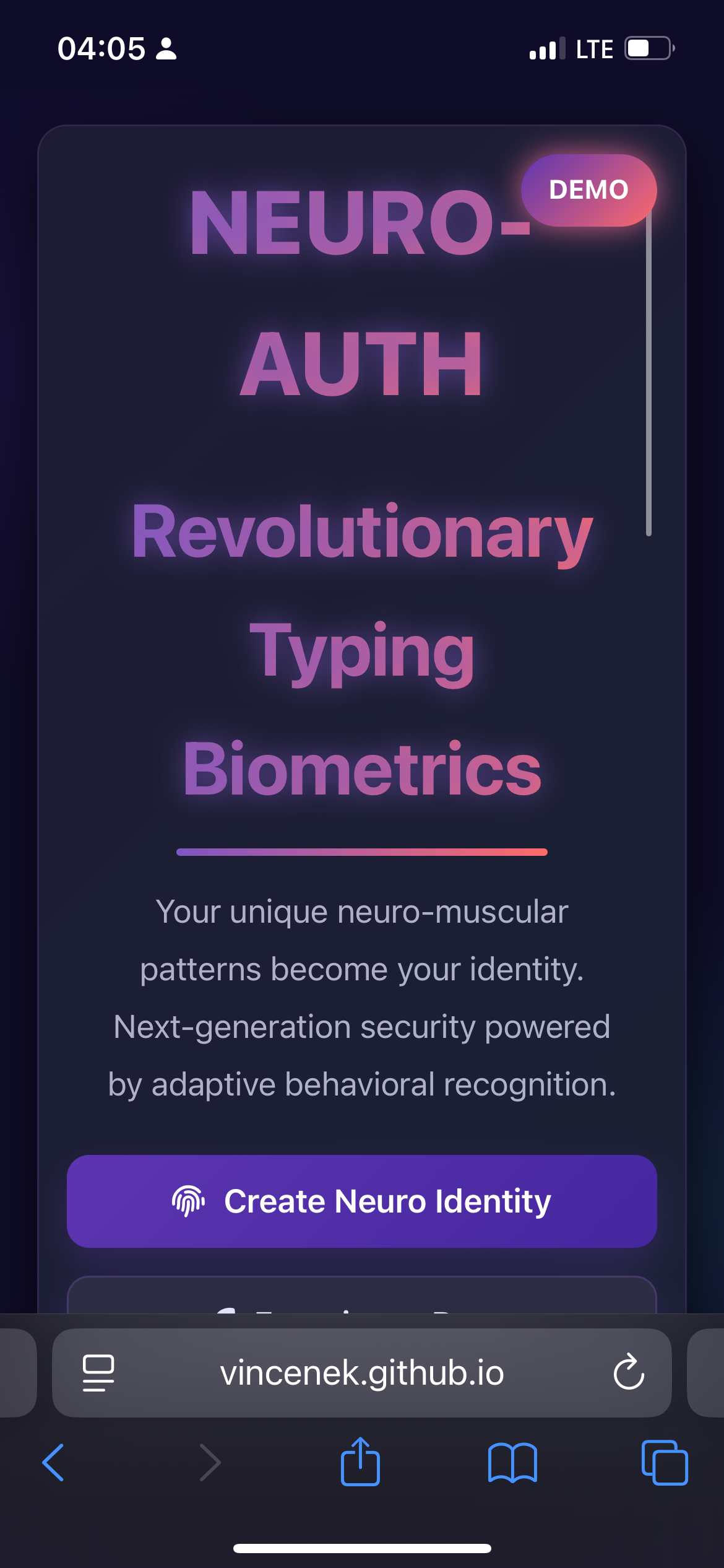 Média Neuro Auth - Biométrie de dactylographie avancée 11