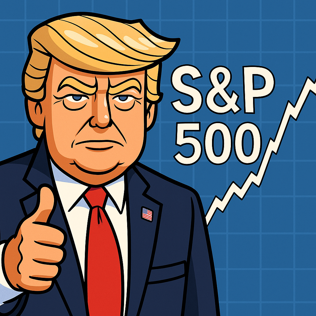 AI Analysis of Trump Talking and S&P 500 logo