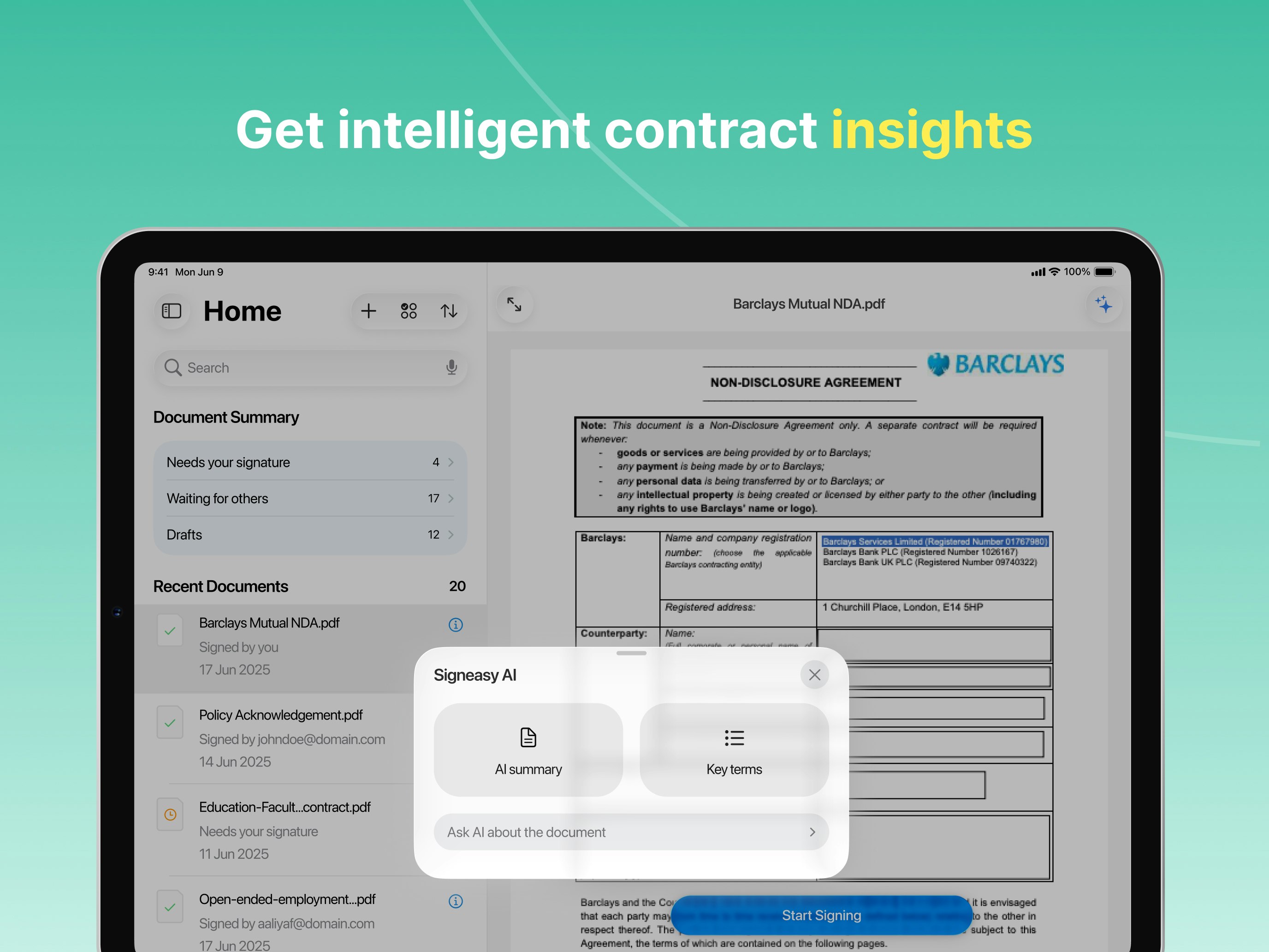 Signeasy: Al-Powered eSign app gallery image