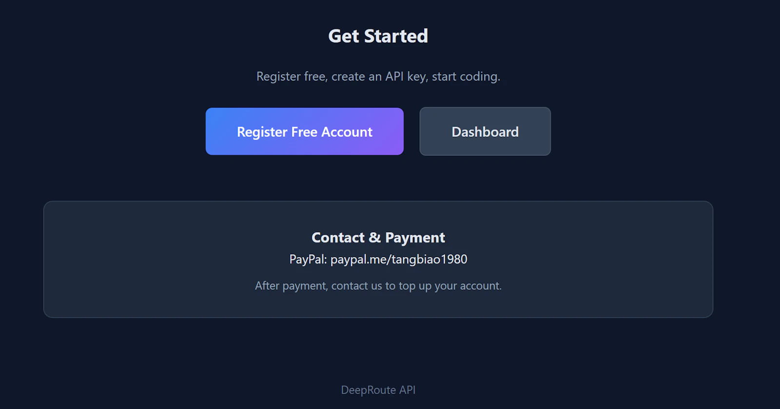 DeepRoute API screenshot 3
