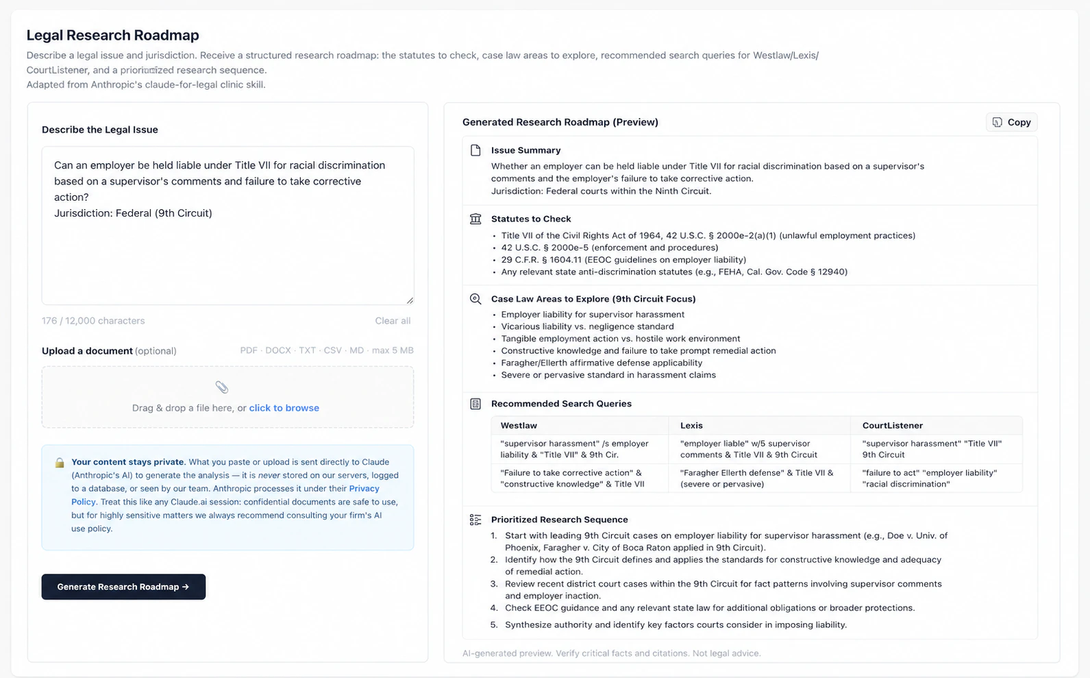 AILegalResearch screenshot 1
