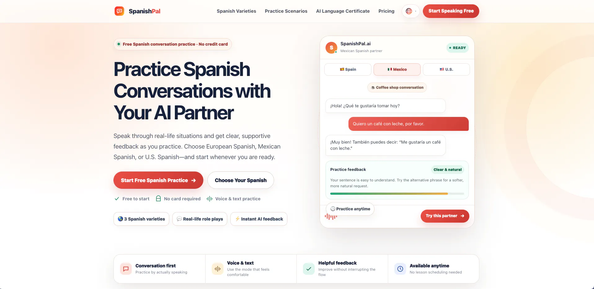 SpanishPal AI - Spanish Speaking Partner gallery image