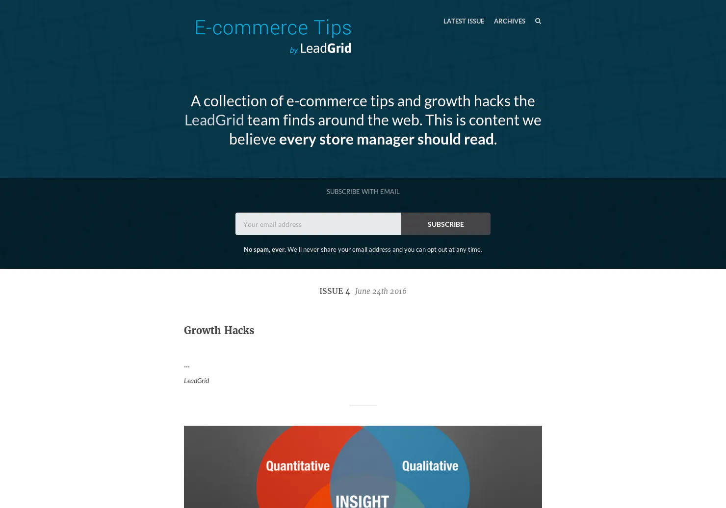E-commerce Tips Newsletter