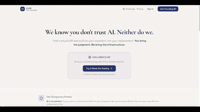 ELIOR for Teachers screenshot 1 (video preview)