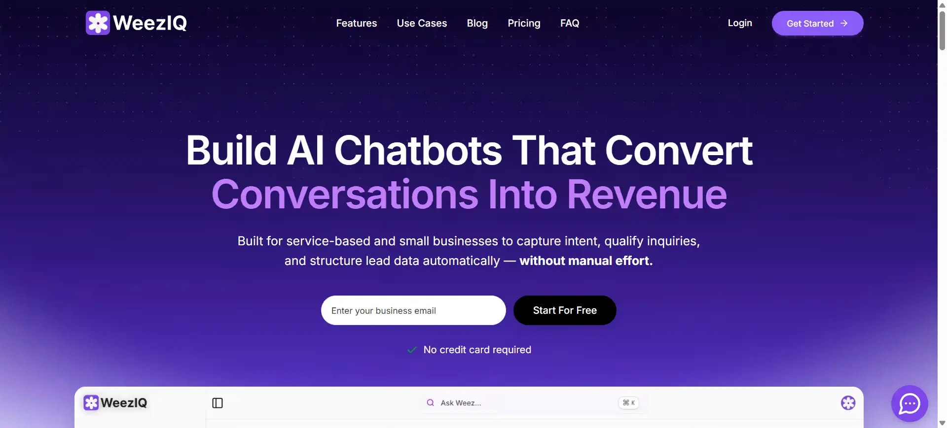 WeezIQ - Main product screenshot demonstrating key features and user interface