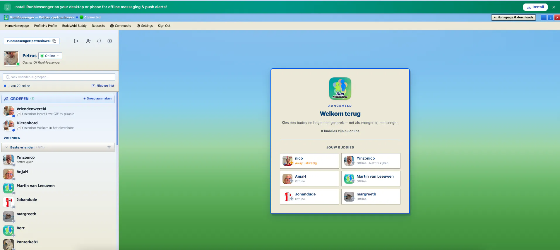 RunMessenger screenshot