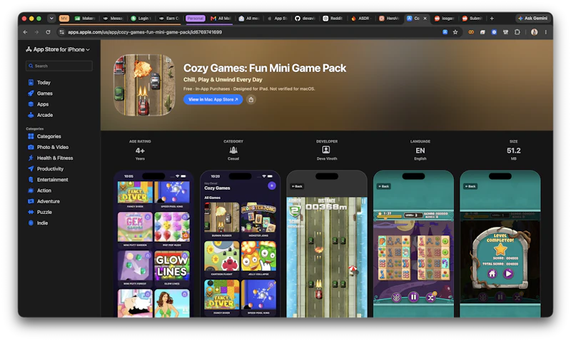 Cozy Games: Fun Mini Game Pack screenshot 1