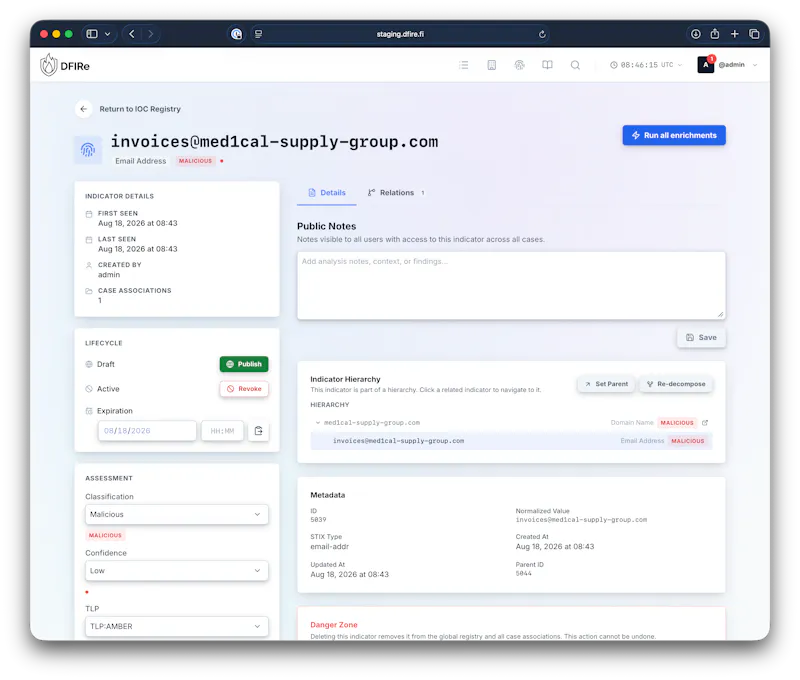 DFIRe - A Cyber Incident Platform screenshot 5