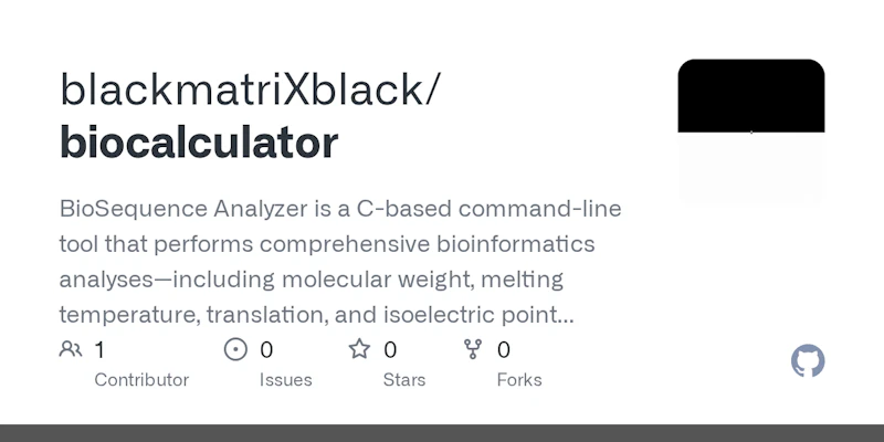 biocalculator screenshot 1